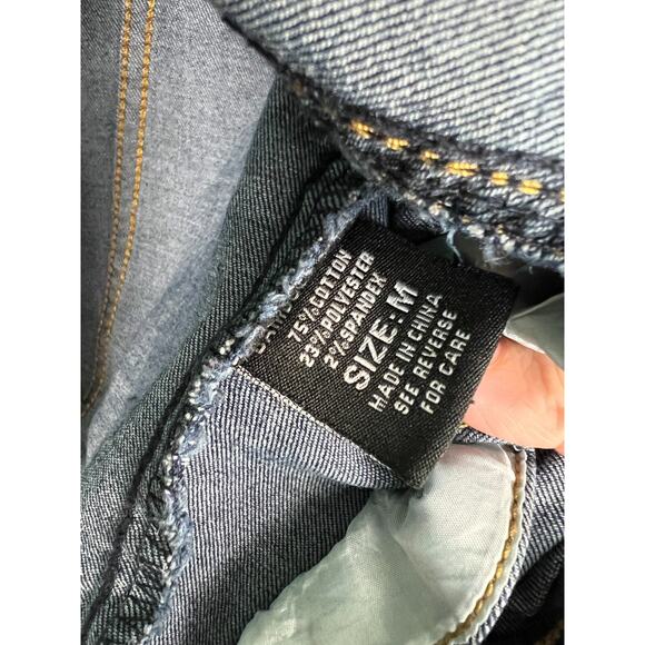 Dark Wash Denim Jean Jacket 90s Y2K Western Cowgirl Medium Spring - Picture 3 of 6